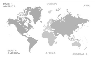 grayscale map-02,  world map, modern world map graphic, Countries Silhouettes Stock Illustrations, Vectors