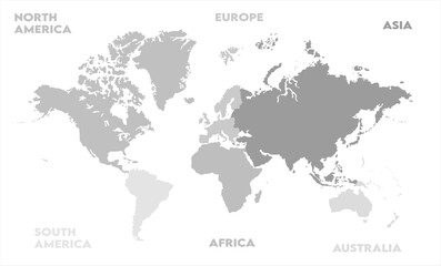 grayscale map-03,  world map, modern world map graphic, Countries Silhouettes Stock Illustrations, Vectors