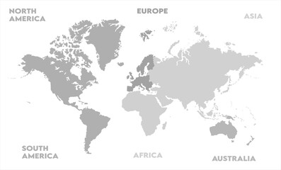 grayscale map-08,  world map, modern world map graphic, Countries Silhouettes Stock Illustrations, Vectors