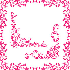 Beautiful flower art and mandala vector design