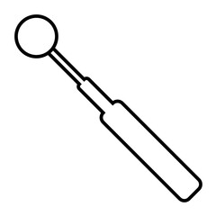 Mouth Mirror outline icon