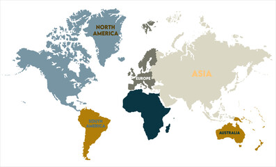 Obraz premium High-resolution world map vector-01, world map, modern world map graphic, Countries Silhouettes Stock Illustrations, Vectors