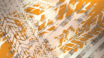 Dynamic Orange Abstract Geometric Vector Background