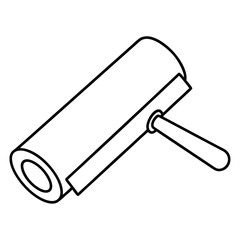 paint roller vector illustration