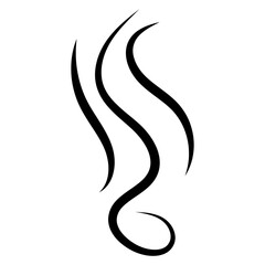 Fototapeta premium Wind line air swirl in doodle illustration style. Hand drawn doodle wind motion, smoke flow art, abstract line. Wave beach on Isolated vector illustration