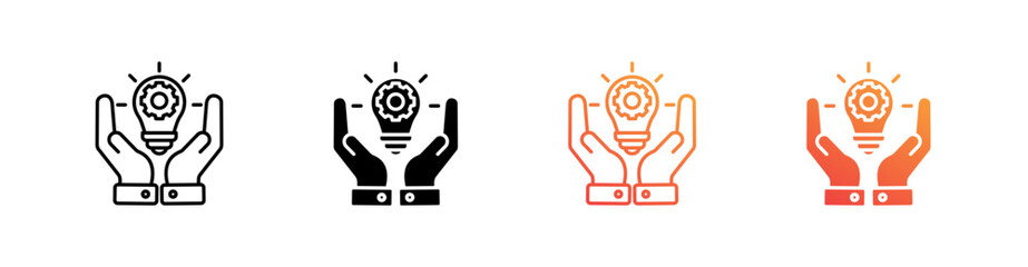 Idea Generation Multiple Style Icon Set 