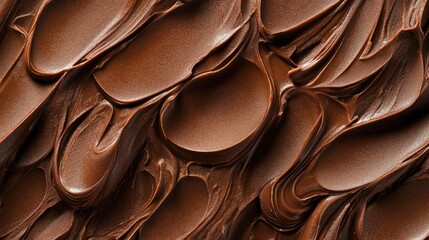 Wavy texture of delicious milk chocolate. Close-up of sweet dessert for advertisement