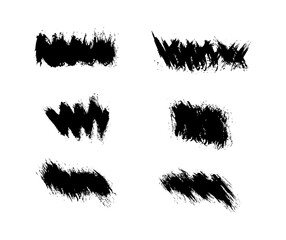 abstract paint brush stroke template collection