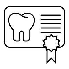 Dental Certified outline icon
