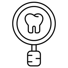 dental Search outline icon