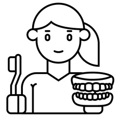 Dental Hygienist outline icon