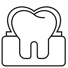 Enamel outline icon