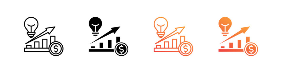 Investment Solution Multiple Style Icon Set 