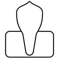 Canine tooth outline icon