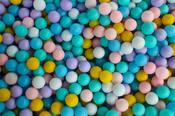 background, small colorful plastic balls