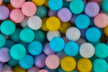 background, small colorful plastic balls