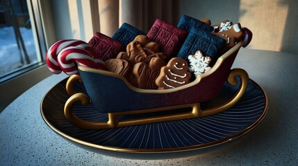 Christmas treats in a decorative sleigh