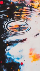 Water ripple vortex oil painting illustration poster background