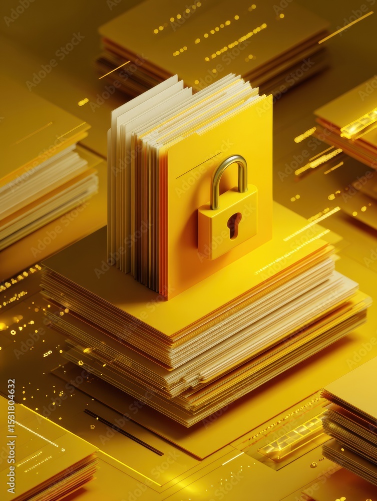 Poster visual guide to securing important documents with effective strategies for safety and organization