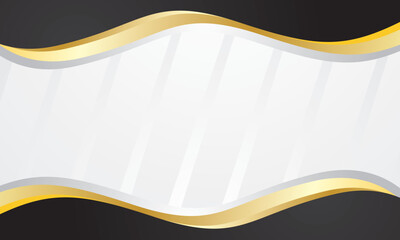 Black gold abstract wave for business or certificate background