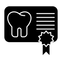 Dental Certified solid icon