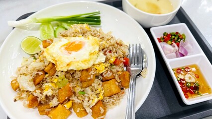 Classic Thai style Fried Rice with Crispy Pork Cracklings Set Menu