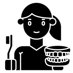 Dental Hygienist solid icon
