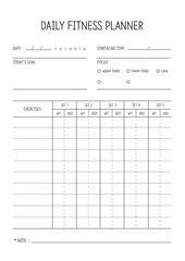 daily fitness planner