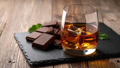 A luxurious pairing great for men’s lifestyle, luxury, or evening indulgence themes.