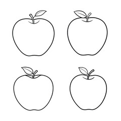 Apple Line Art