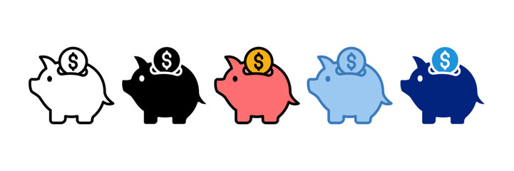 Piggy Bank Icon Element For Design