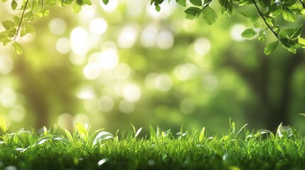 A serene forest filled with diverse green plants and trees, celebrating the importance of the environment on World Environment Day, 