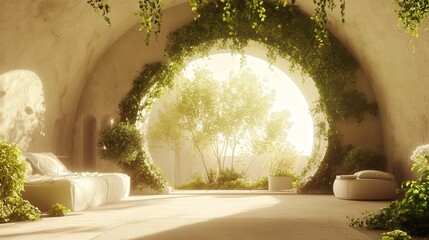 Serene Indoor Space with Lush Plants and Natural Light Inspiration