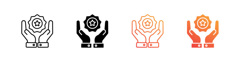 Branding Multiple Style Icon Set 