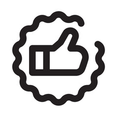 Obraz premium Thumbs Up Icon – Like Symbol Vector for Social Media and Feedback