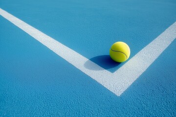 Bright Yellow Tennis Ball Resting