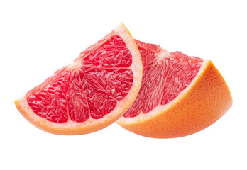 grapefruit slices on transparent background