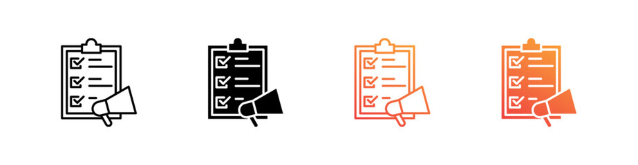 Marketing Plan Multiple Style Icon Set 