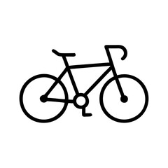 Fototapeta premium Simple outline of a bicycle in minimalist design 