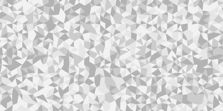 Vector geometric seamless white, gray cube square low polygon texture wallpaper. abstract surface creative diamond pattern corporate. white and gray polygon Mosaic triangle overlap texture background.