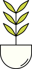Potted House Plant Icon Element