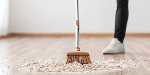 Sweeping Dust: Cleaning Home Interior