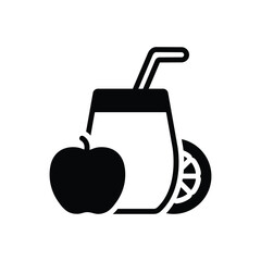 Black solid icon for  juice