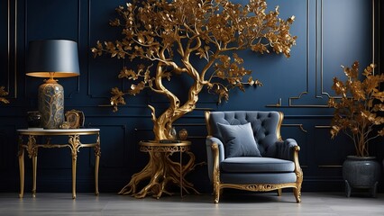 Golden Accents A Glamorous Interior Design for Elegant Homes