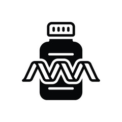 Black solid icon for  protein