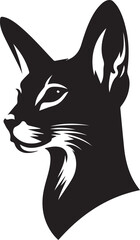 cat head vector, cat head vector illustration, cat head silhouette vector isolated on white background