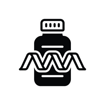 Black solid icon for  protein