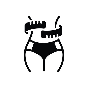 Black solid icon for  slimming