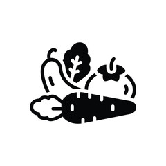Black solid icon for  vegetable