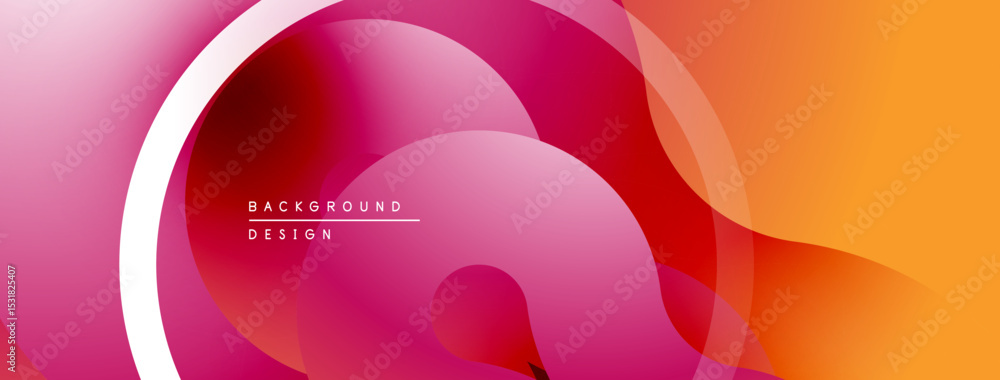 Poster Abstract fluid shapes, vibrant colors blend. Modern design, smooth gradients create dynamic composition. Perfect backdrop.